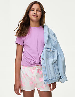 Cotton Rich Twist Front T-Shirt (6-16 Yrs)
