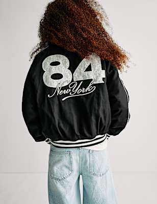 New York Embroidery Bomber Jacket (6-16 Yrs)