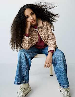 Pure Cotton Leopard Print Jacket (6-16 Yrs)