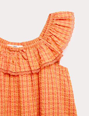 Gingham Check Baby Doll Dress (6-16 Yrs)