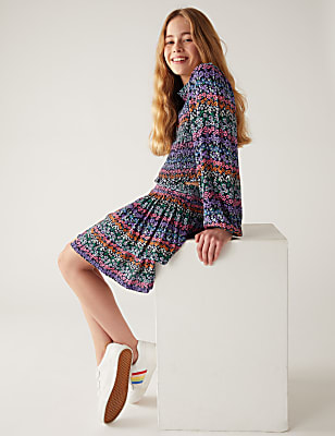 Floral Tiered Skirt (6-16 Yrs)