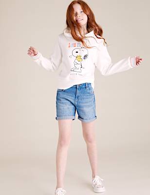 Denim Roll-Up Shorts