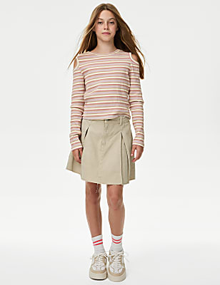 Denim Pleated Skirt (6-16 Yrs)