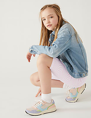 Cotton Rich Checkerboard Cycling Shorts