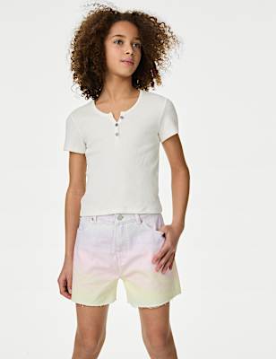 Pure Cotton Denim Shorts (6-16 Yrs)
