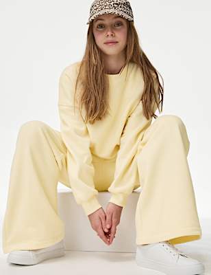 Wide Leg Cotton Rich Joggers (2-16 Yrs)