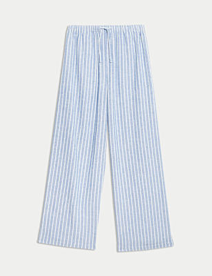 Wide Leg Linen Rich Trousers (6-16 Yrs)
