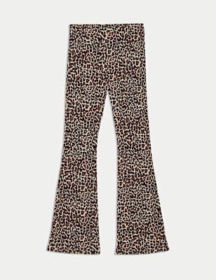 Cotton Rich Animal Flared Leggings (6-16 Yrs)