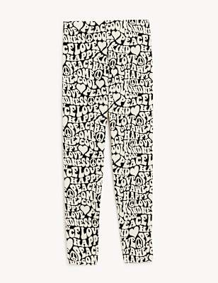 Skinny Cotton Rich Retro Print Leggings