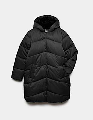 Longline Padded Hooded Jacket (6-16 Yrs)