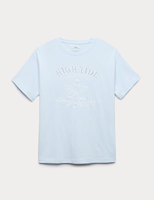 Pure Cotton High Tide Graphic T-Shirt (6-16 Yrs)