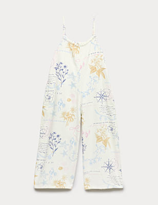 Denim Twill Wide Leg Jumpsuit (6-16 Yrs)