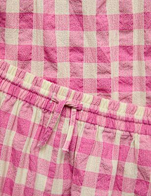 Cotton Rich Gingham Vest & Trouser Outfit (6-16 Yrs)