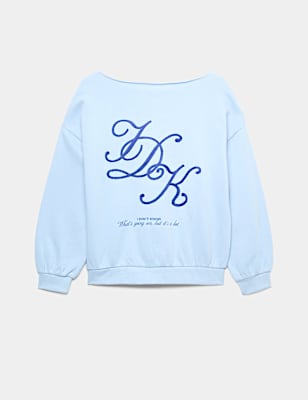 Cotton Rich Slouchy IDK Slogan Sweatshirt (6-16 Yrs)