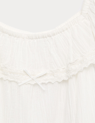 Pure Cotton Frill Top (6-16 Years)