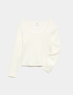 Cotton Rich Lace Trim Top (6-16 Yrs)