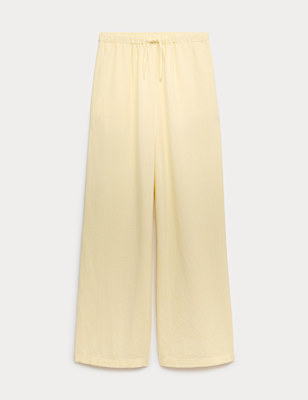 Wide Leg Trousers with Linen (6-16 Yrs)