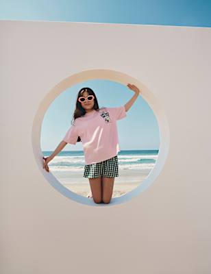 Pure Cotton Gingham Shorts (6-16 Yrs)