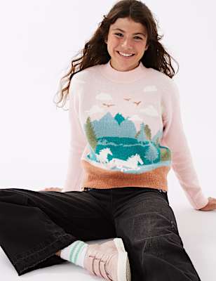 Horse Knitted Jumper (6-16 Yrs)
