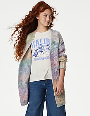 Cotton Blend Rainbow Cardigan (6-16 Yrs)