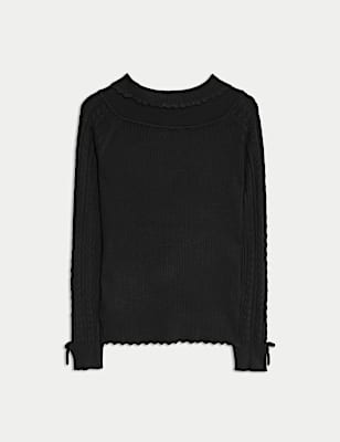 Knitted Bardot Top (6-16 Yrs)