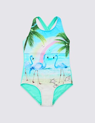 Flamingo Print Swimsuit (3 Months - 16 Years)