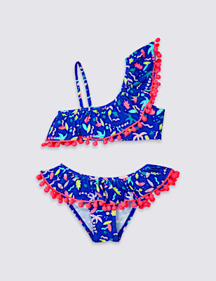 All Over Palm Print Bikini Set (3-16 Years)