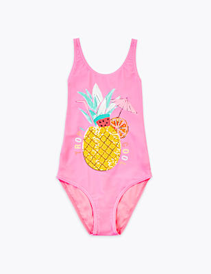Pineapple Sequin Swimsuit (6-16 Yrs)
