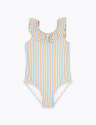 Striped Frill Swimsuit (6-16 Yrs)