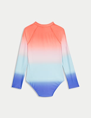Ombré Long Sleeve Swimsuit (6-16 Yrs)