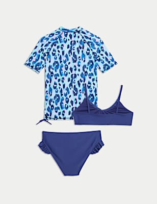 3pc Animal Print Swim Set (6-16 Yrs)