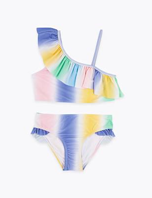 Ombre One Shoulder Bikini (6-16 Yrs)