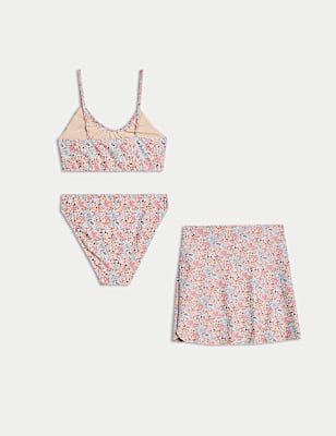 3pc Ditsy Floral Bikini Swim Set (6-16 Yrs)