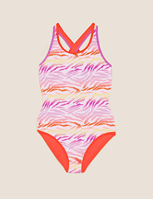 Zebra Print Swimsuit (6-16 Yrs)