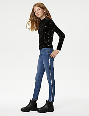 Skinny Cotton Rich Sequin Jeans (6-16 Yrs)