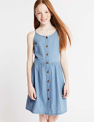 Pure Cotton Chambray Dress (3-16 Years)