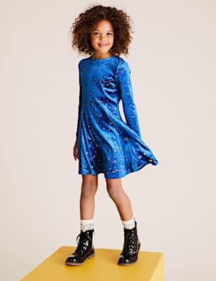 Harry Potter™ Velvet Glitter Dress (6-16 Yrs)
