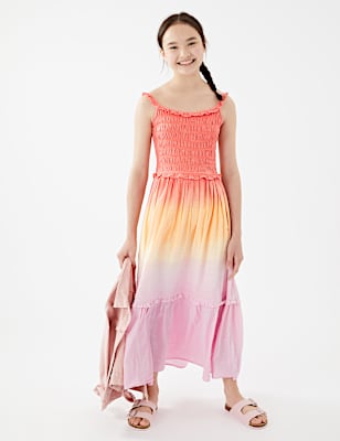 Pure Cotton Tie Dye Maxi Dress (6-16 Yrs)