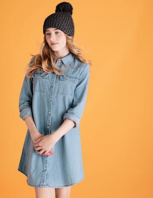 Denim Shirt Dress (6-16 Yrs)