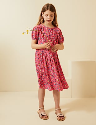 Ditsy Print Frill Dress (2-16 Yrs)