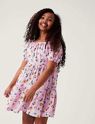 Pure Cotton Fruit Print Dress