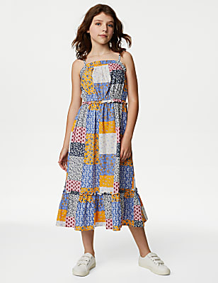 Pure Cotton Patchwork Print Dress (6-16 Yrs)