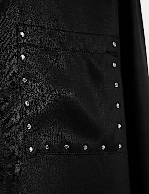 Stud Pocket Shirt Dress (6-16 Yrs)