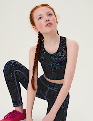 Sports Printed Crop Top (6-16 Yrs)