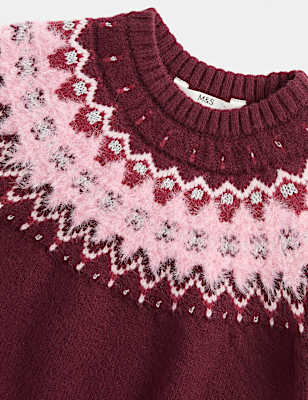 Fairisle Knitted Round Neck Jumper