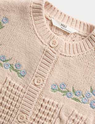 Flower Embroidered Cardigan (2-8 Yrs)