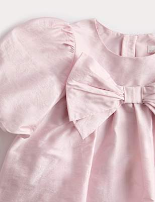 Bubble Hem Bow Dress (2-10 Yrs)