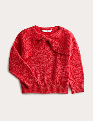 Knitted Bow Jumper (2-10 Yrs)