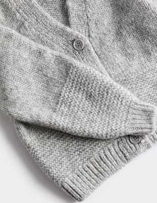 Chunky Knit V-Neck Textured Cardigan (2-10 Yrs)