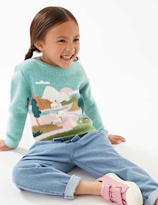 Knitted Embroidered Jumper (2-7 Yrs)